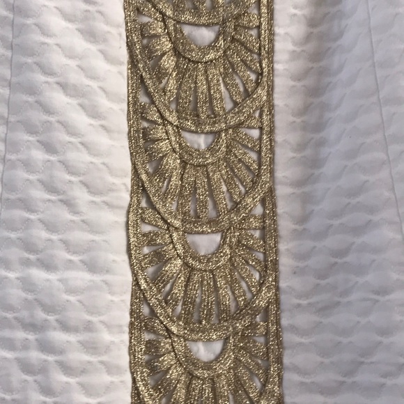 White & Gold Tana Shift Dress - Picture 4 of 8